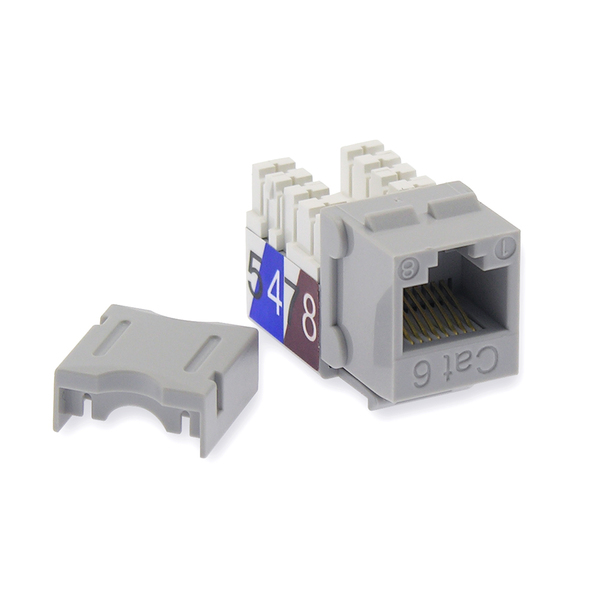 Bestlink Netware CAT6 RJ45 110 Type Keystone Jack- 100pk- Gray 101702GY-100